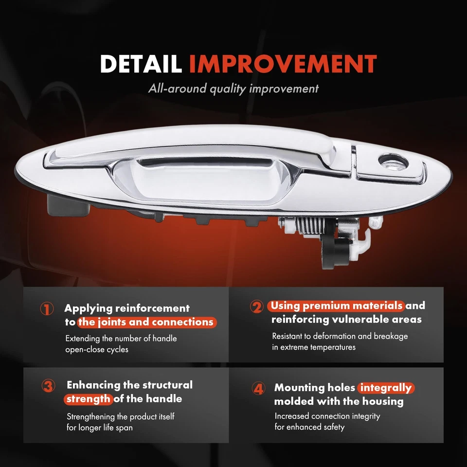 Manija de puerta exterior delantera derecha para Hyundai Sonata 2002-2005 Kia Optima Foto 3 de 4