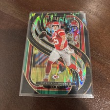 2024 Patrick Mahomes Green And Red Shock Prizm Premier Level #120 KC Chiefs