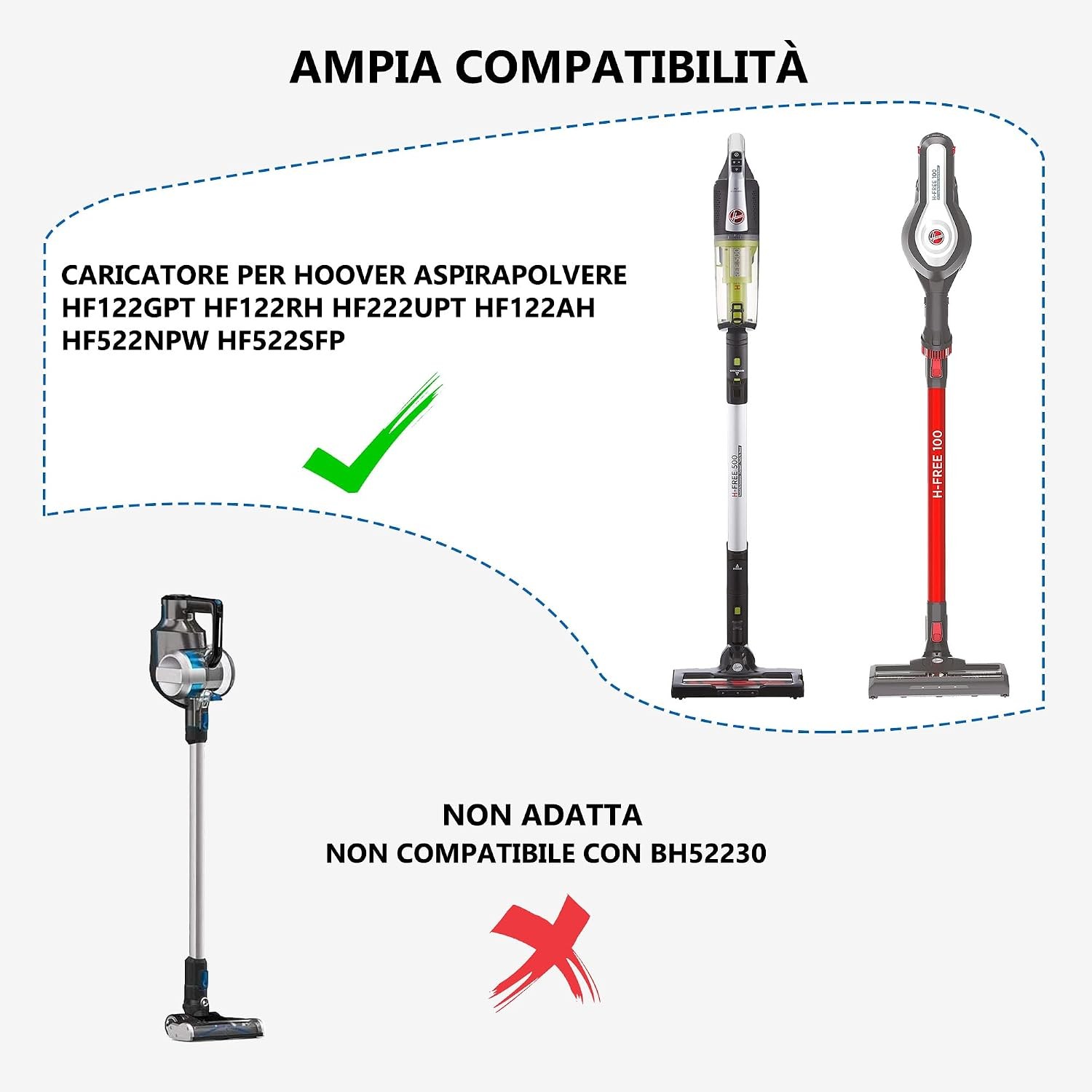 Caricabatterie 26V Aspirapolvere per Hoover H-Free 100 H-Free 200 H-Free 500... foto 3