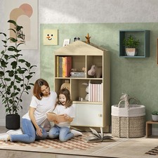 Organizador de almacenamiento de juguetes para niños hecho de MDF y madera de pino