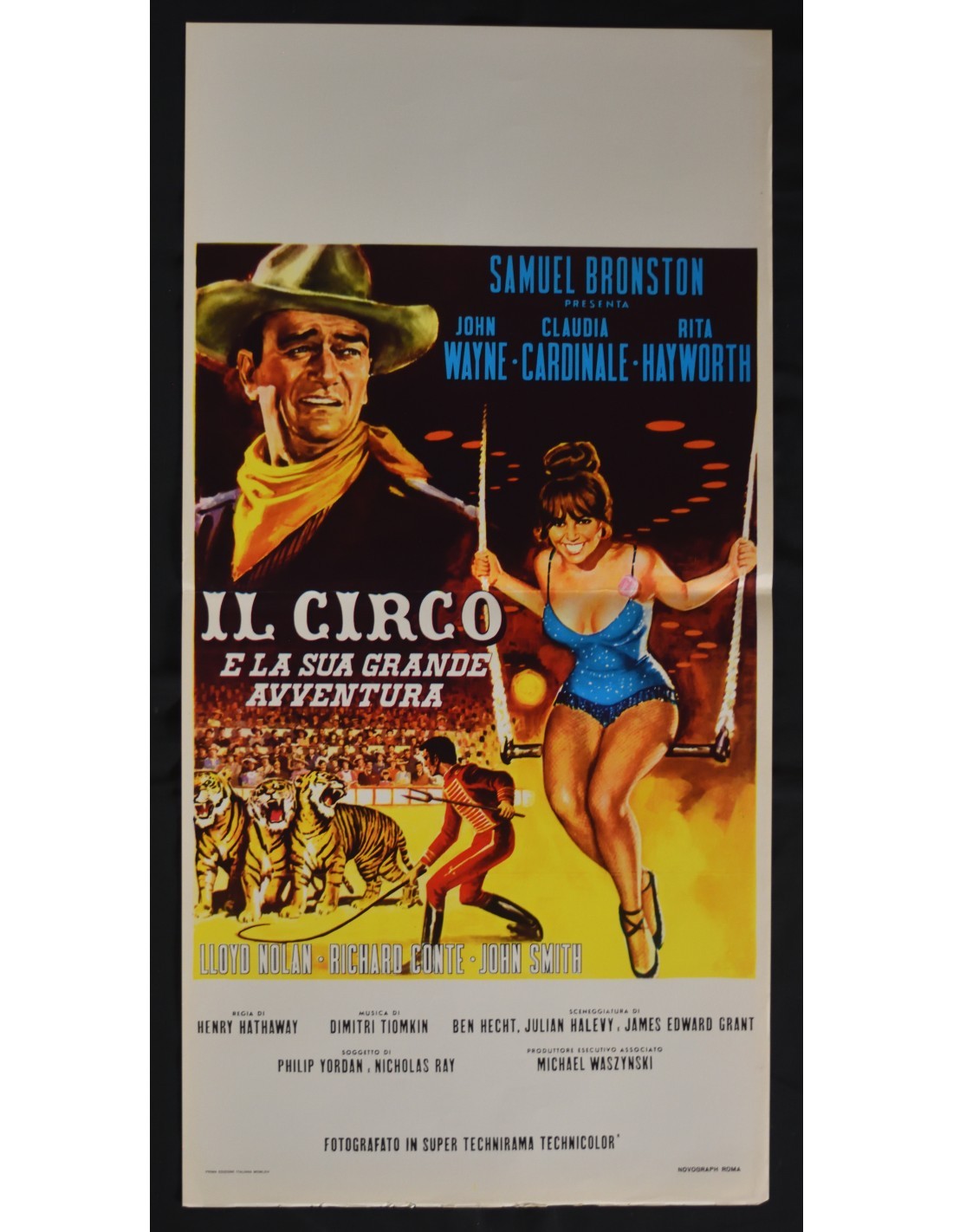 Locandina originale film Il circo e la sua grande avventura (1964) - Regia di Henry Hathaway
