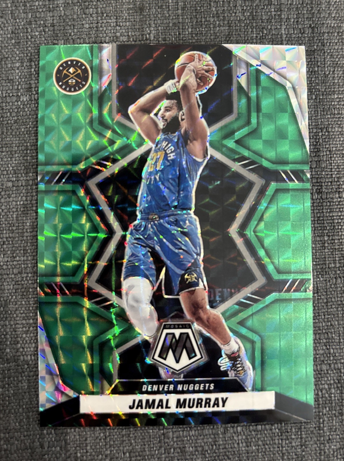 2021-22 Mosaic Basketball Green Prizm JAMAL MURRAY #62 DENVER NUGGETS