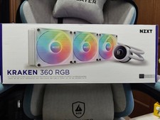 NZXT Kraken 360 RGB White Water Cooling CPU Cooler Liquid Cooler Used