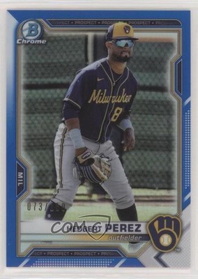 2021 Bowman Draft Chrome Blue Refractor 73/150 Hedbert Perez #BDC-97 0o6v