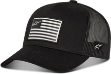 Flag Flat Trucker Hat Black/Black