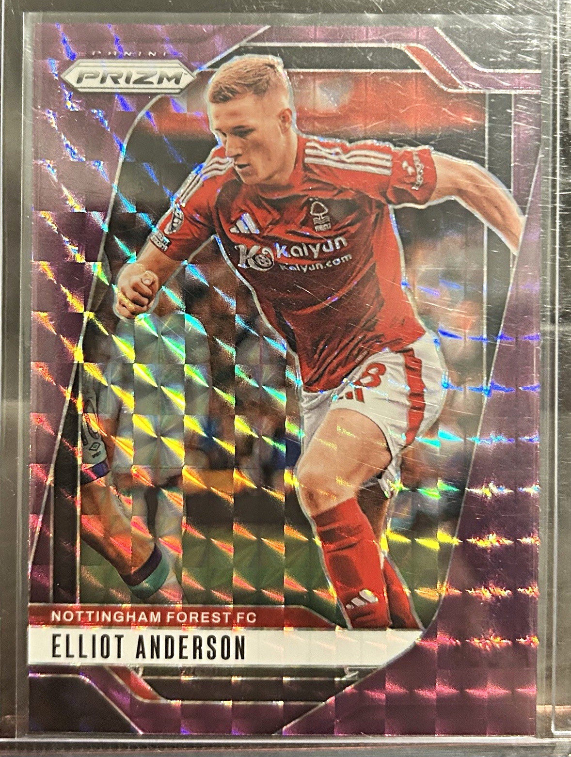 Panini 2024-25 Prizm Premier League Elliot Anderson #259 Purple Mosaic /249
