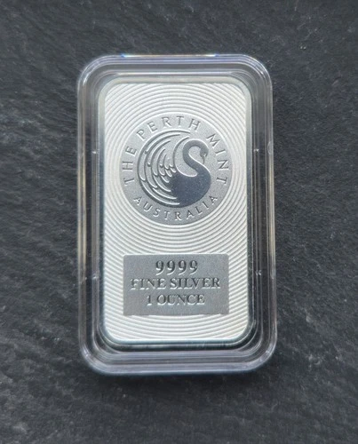 Australia Perth Mint - Kangaroo 1 oz 9999 Silver Bullion Bar In A Capsule