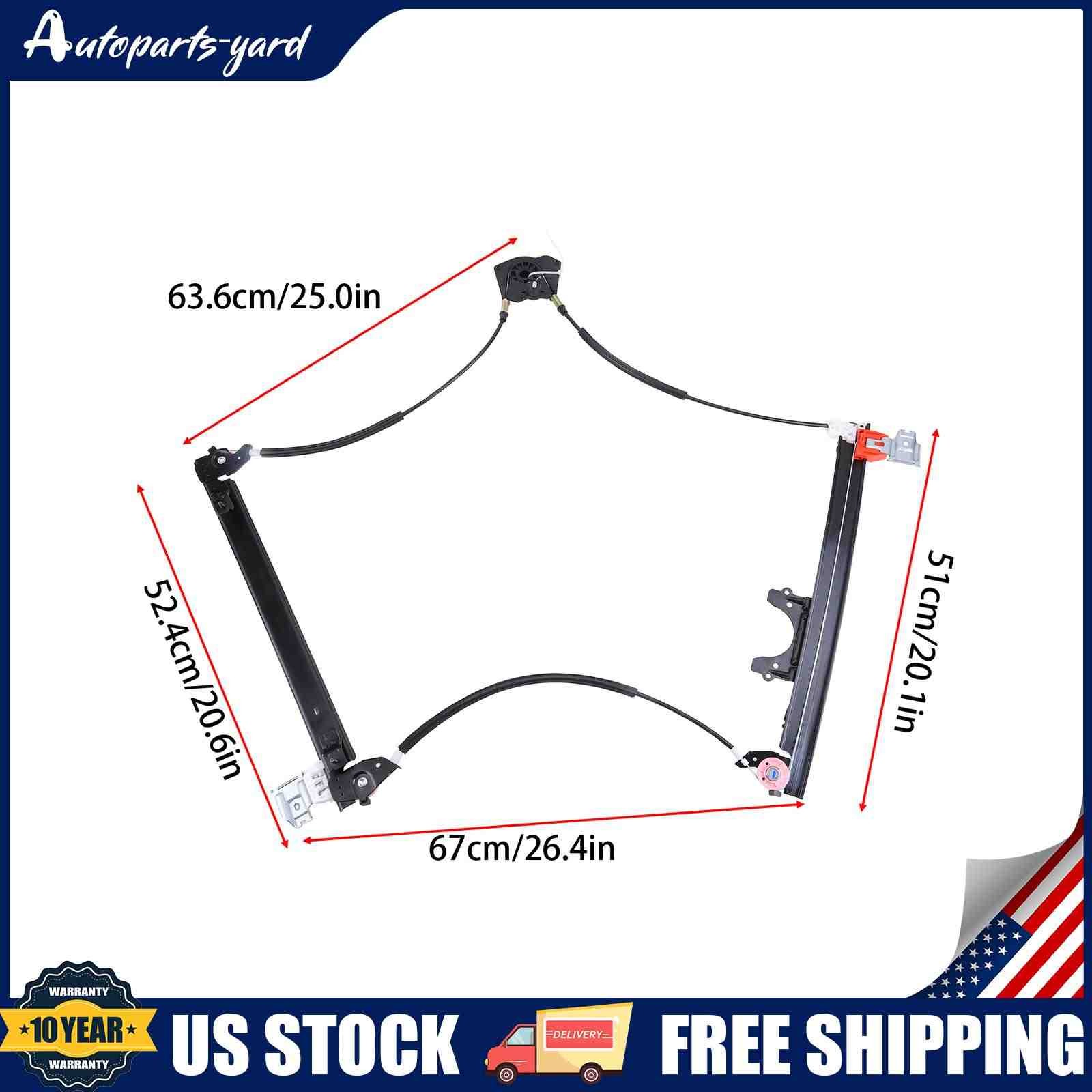 Front Left Power Window Regulator w/o Motor For Maserati Quattroporte 2003-2013
