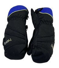 HEAD Kids Boys Ski Mittens Side Zip 4-6 Small Black Blue