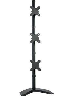 VIVO Triple Vertical LCD Monitor Height Adjustable Desk 24'' - 29.9'', Black 