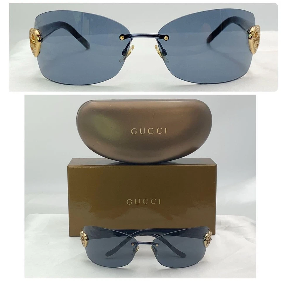 Gafas de sol GUCCI GG4201/S WNMAP entrelazadas corazón G estrás 66□14 115 estuche Foto 4 de 4