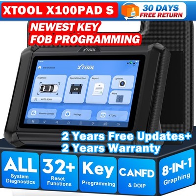 XTOOL X100 PADS Car IMMO Key Programming Tools Diagnostic Tool 32+ Services FCA