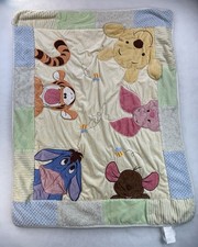 Disney Winnie the Pooh  Friends Peeking faces Pooh Baby crib Blanket Yellow big