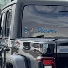 Only Hondas Vinyl Decal Width 6810 Sticker