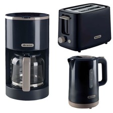 Image of Ariete Kettle Toaster & 12-Cup Coffee Machine Set | Dark Grey | Fast Boil, Toast