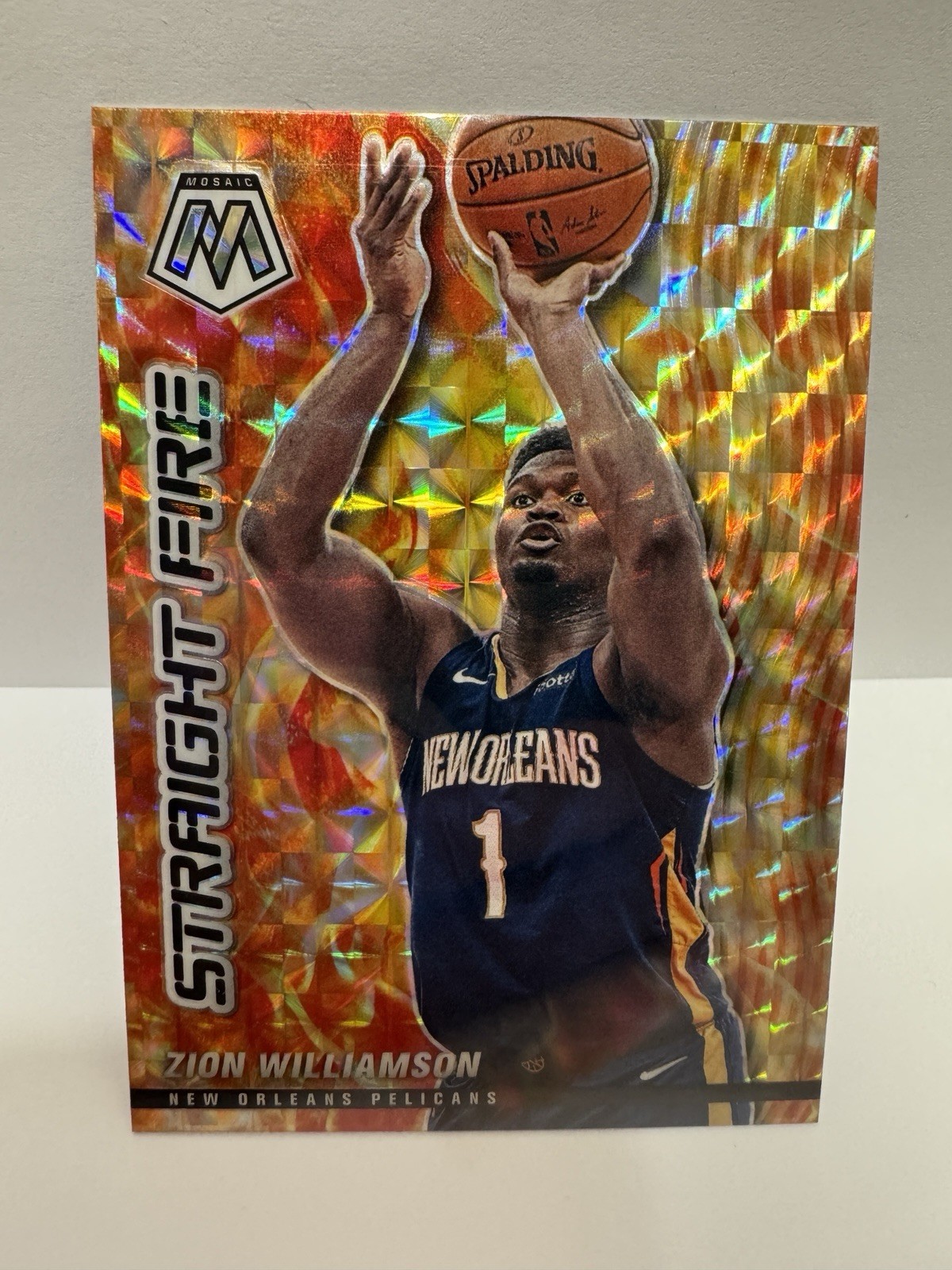 ZION WILLIAMSON 2020-21 Panini Mosaic - Straight Fire #10