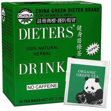 Uncle Lee's Tea China Green Dieters Tea Caffeine Free, 2.12 Oz, 30 Count