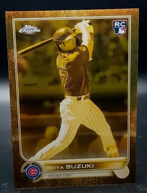 2022 Topps Gilded Collection Cast in Gold Extended /199 Seiya Suzuki Rookie RC