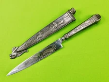   Vintage Elmo Gaucho Engraved Knife w/ Scabbard