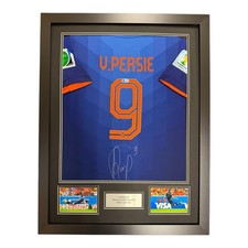 Robin van Persie signed shirt FRAMED ACG JERSEY PROOF Netherlands 2014 Away