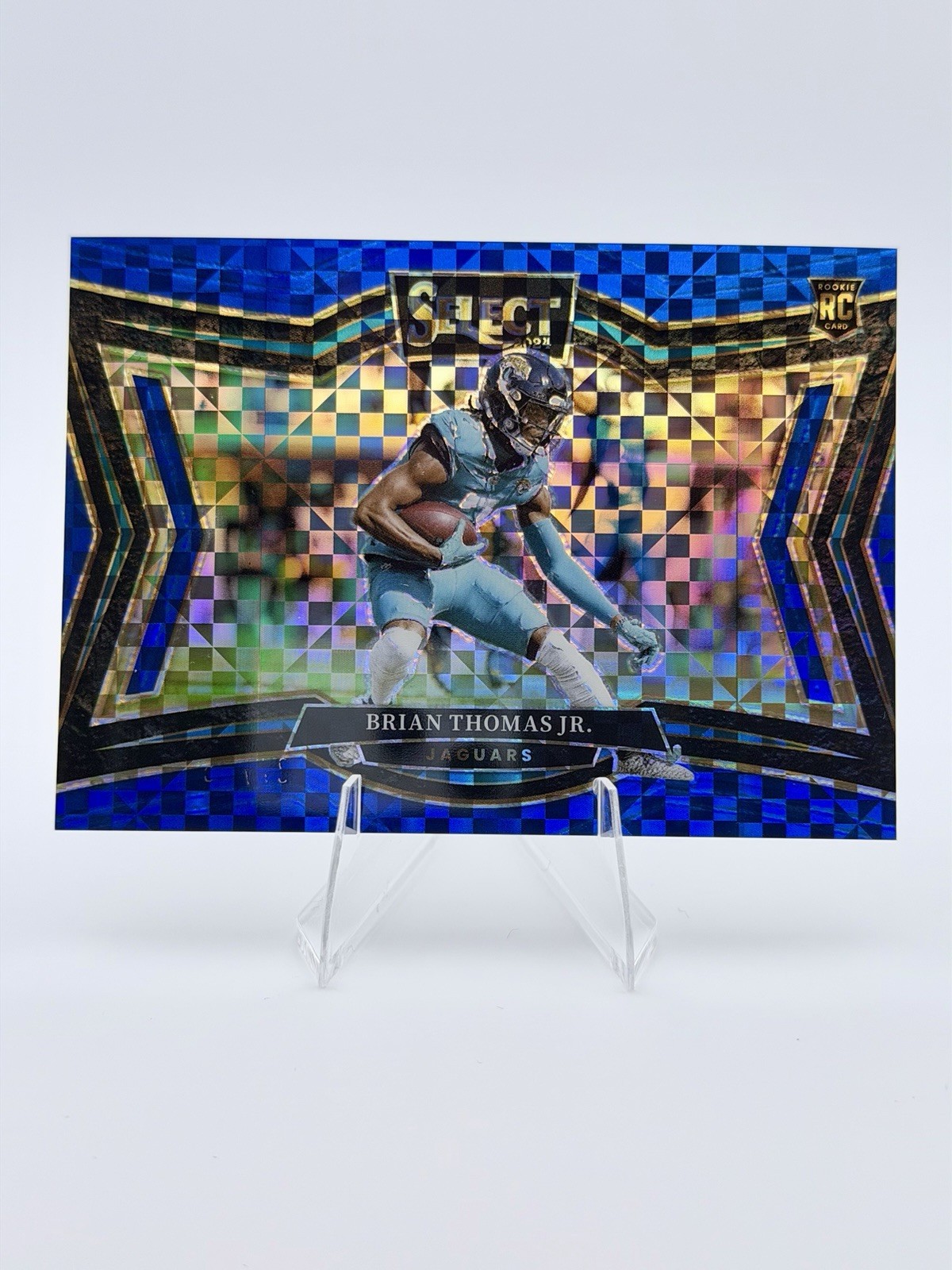 2024 Panini Select #412 Brian Thomas Jr  BLUE PRIZM Field Level  /75 ROOKIE CARD