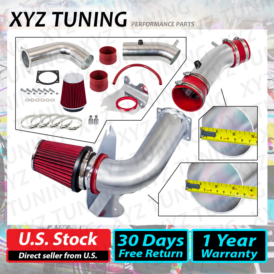 3.5" RED Cold Air Intake Induction Kit + Filter For 99-04 Mustang Base 3.8L V6