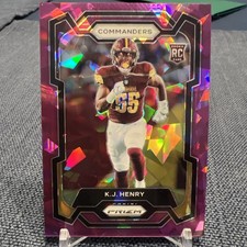 2023 Panini Prizm K.J. Henry RC Purple Cracked Ice Prizm /225 #400
