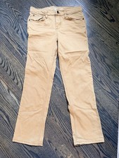 Cat and Jack Boys Khaki Wash Stretch Straight Fit Adjustable Waist Jeans Size 14