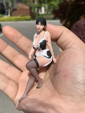 1:18 Sexy Maid Gk Realistic Sculpture Mini Doll Miniature Figure Toys Ornament
