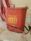 Vintage Eagle auto body car mechanic shop oil rag waste can model#906-FL red bin
