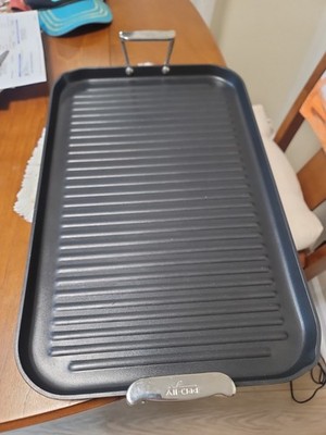 ALL- CLAD Double Burner Grill Griddle Non Stick 2- Handled Pan Size 20 x 13