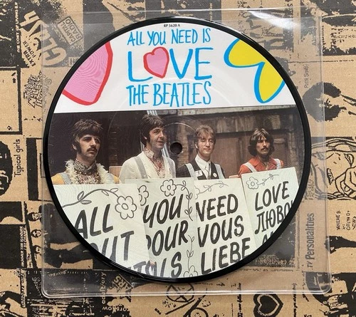 The Beatles - All You Need Is Love 7" Picture Disc - 1987 - RP 5620 - EX