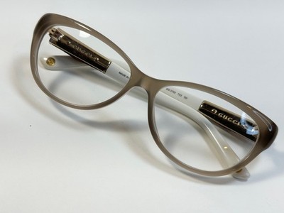 Authentic Gucci  GG 3700  Beige White Eyeglass Frame Size 53-14