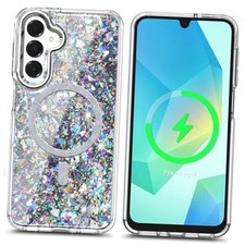 Magnetic for Samsung Galaxy A16-5G Phone Case Compatible A16 5G Crystal Gem