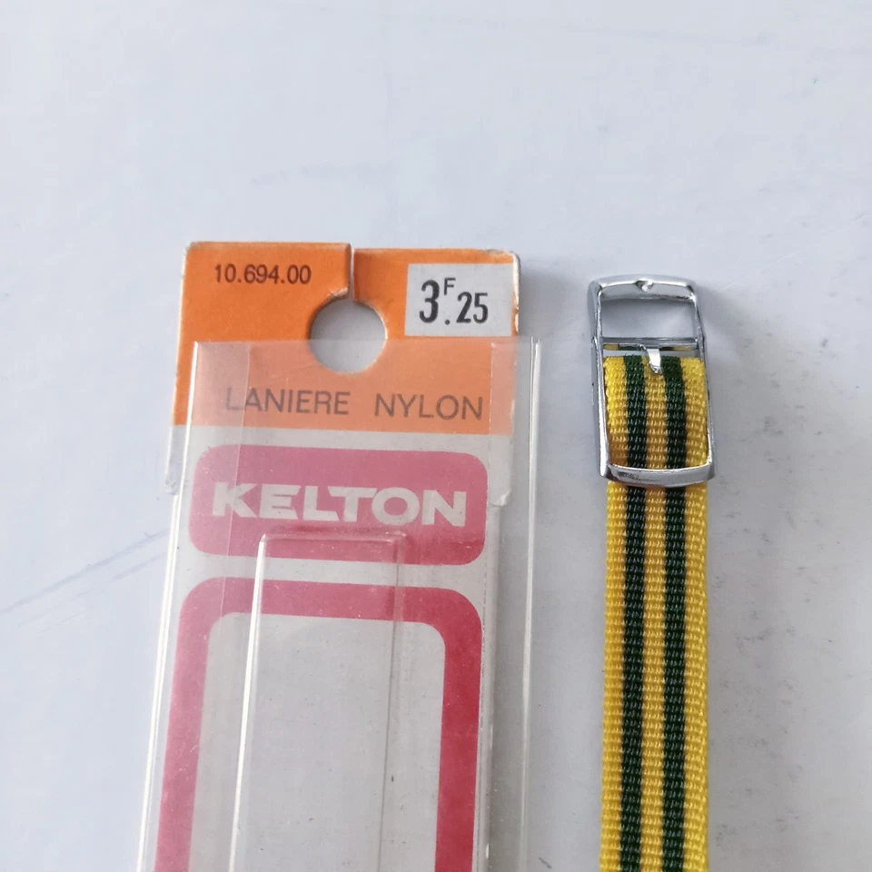 KELTON Bracelet montre vintage femme en nylon Année 80 - Photo 3/4