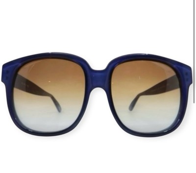 Emmanuelle Khanh Oversized Vintage Purple Sunglasses, Model  display picture 3