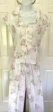 Lauren Ralph Lauren - Pajama Lounge Set XS - Pink Floral- Cottagecore Romantic