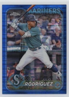 2024 Topps Chrome Blue Sonar Refractor /125 Julio Rodriguez Rodríguez #300 00a4