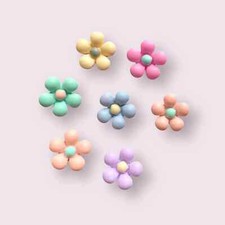 Flower cabochons, mixed colour 13mm resin flowers, flat back flowers, 20pcs
