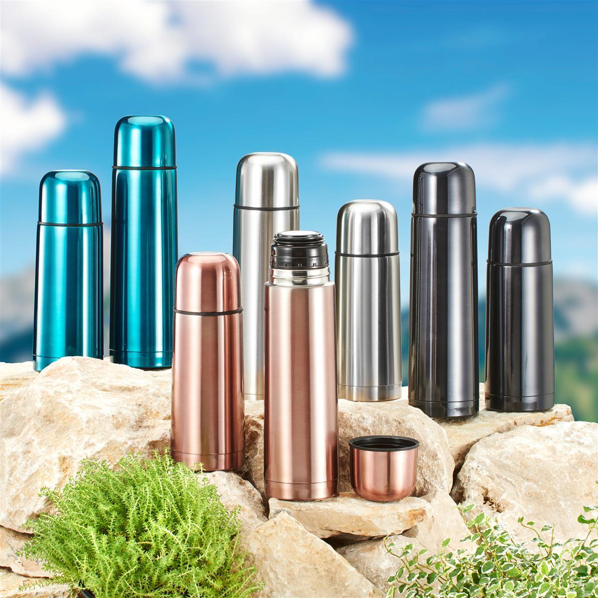 2er Set Acero Inox. Botella Aislante Jarra Termo Botella Termo 0,35l 0,5l Togo