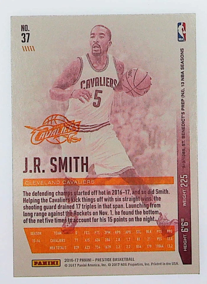 2016-17 Panini Prestige - J.R. Smith #37 - Image 2 of 2