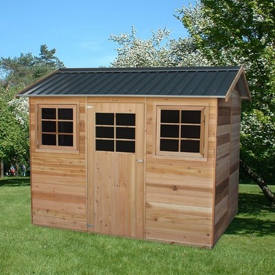 hazel timber garden shed 2.7m x 1.9m x 2.4m cedar shed ebay