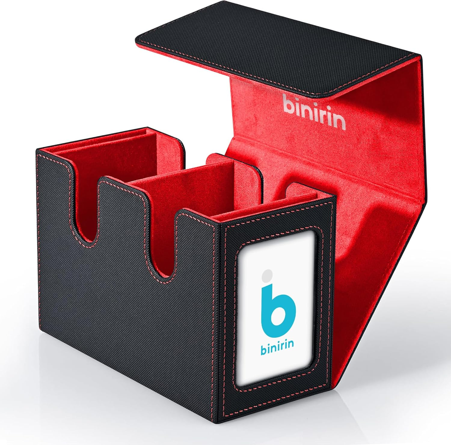 MTG Deck Box with 2 Commander Display Windows, Double Deck Box for 280+ Single-S