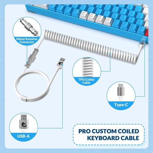 ZIYOU LANG T8 60% RGB Wired Gaming Keyboard and Mouse Combos+Coiled USB C Cable - Picture 43 of 45