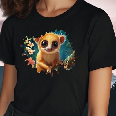 Frauen T-Shirt Kinkajou Tier Motiv Baumwolle Größe S bis 3XL