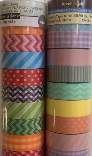 RECOLLECTIONS CRAFTING TAPE-ASSORTED COLORS & PATTERNS (QTY2) 26 ROLLS-SCRAPBOOK - Picture 3 of 12