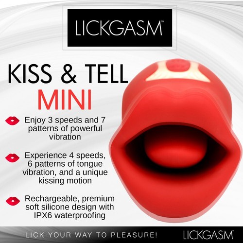 Kiss-Kissing-Tongue-Vibrating-Clitoral-Stimulator-Buzzing-Vibration-Women-Toy - Picture 9 of 10