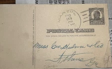 MARTIN ,GA Doane Cancel JAN 22, 1910Type 3 No 4 Stephens Co. This Is NEW LKU