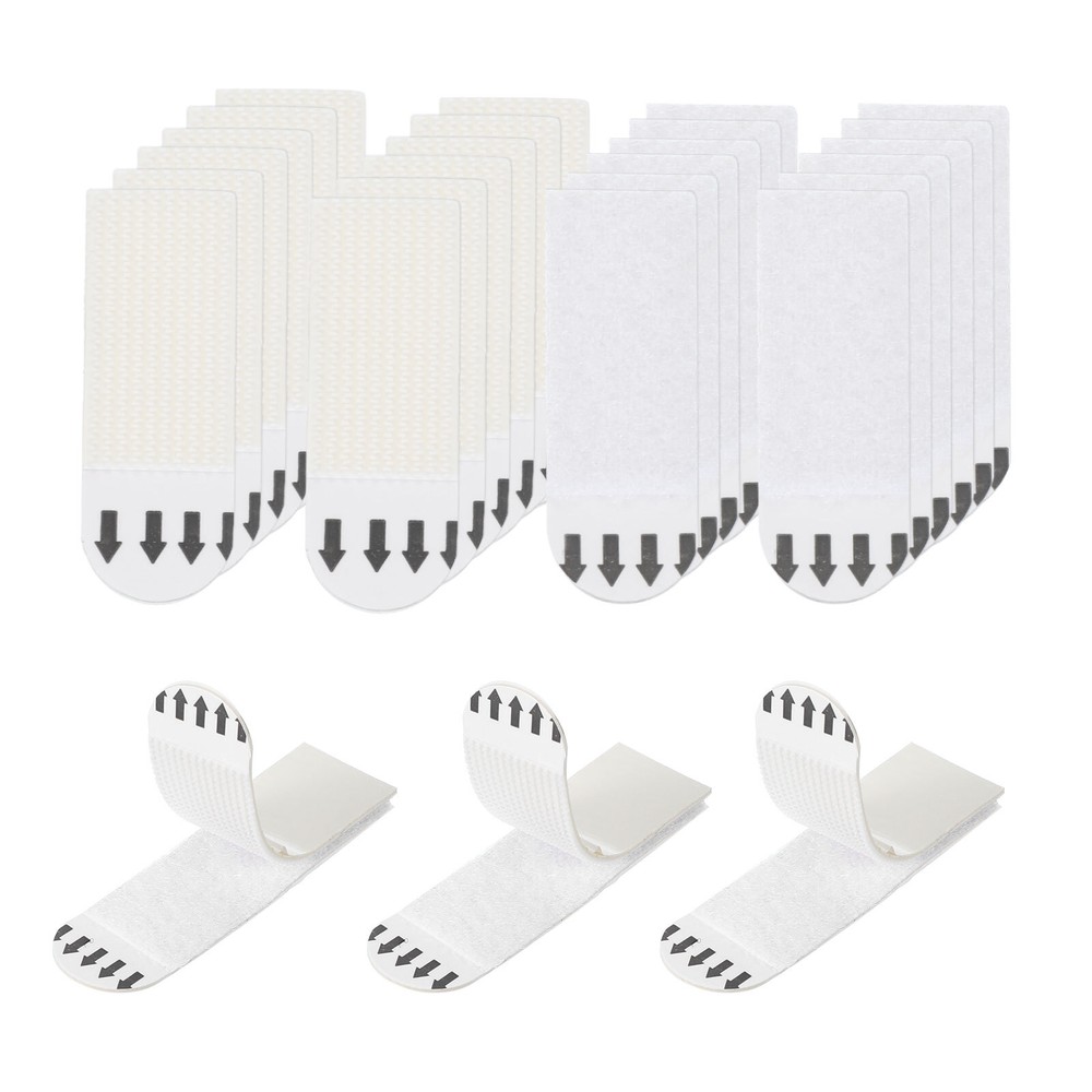 46x20mm Picture Hanging Strips, 64 Pairs Poster Strips Self Adhesive White