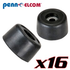 Sixteen Pack Penn Elcom F1692 Rubber Cabinet Foot 1" Dia x 0.5625" H Heavy-duty